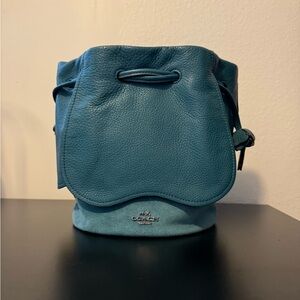 Turquoise Coach Petal Bag